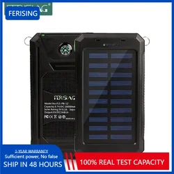 Waterproof Solar Power Bank 10000mAh Dual USB External Polymer Battery Charger Outdoor lamp Light Powerbank (Clearance Sale)