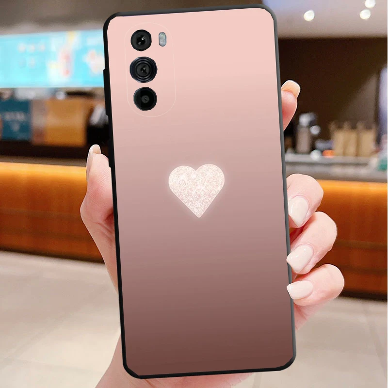 حافظة هاتف لهاتف موتورولا إيدج 50 40 برو 60 50 40 30 Ultra Neo Fusion Moto G85 G72 G53 G54 G84 G13 G32 أحبك قلب وردي #5