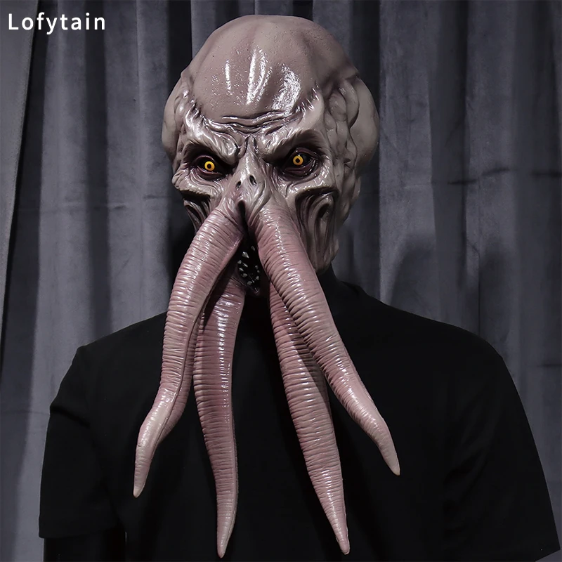 Baldur's Gate 3 Lllithid Mind Flayer Squiddy Mask Cosplay Animal Octopuses Monster Latex Helmet Halloween Party Costume Props