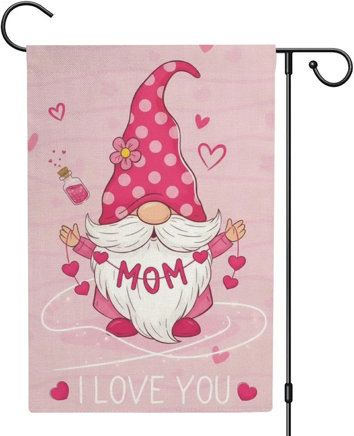 Cute Gnome Mother's Day Garden Flags 12X18 Inch Double-Side Linen Garden Decorative Wooden Flag For Home Outdoor Yard Pa FFL IIC