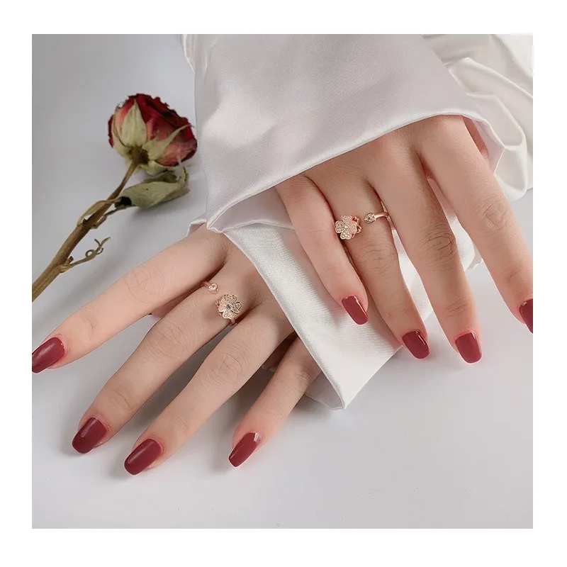 

Кольцо Kalaini Only Loves The Same Ring, вращающееся, с белым цирконом, женское, дизайнерское, с синим цирконием