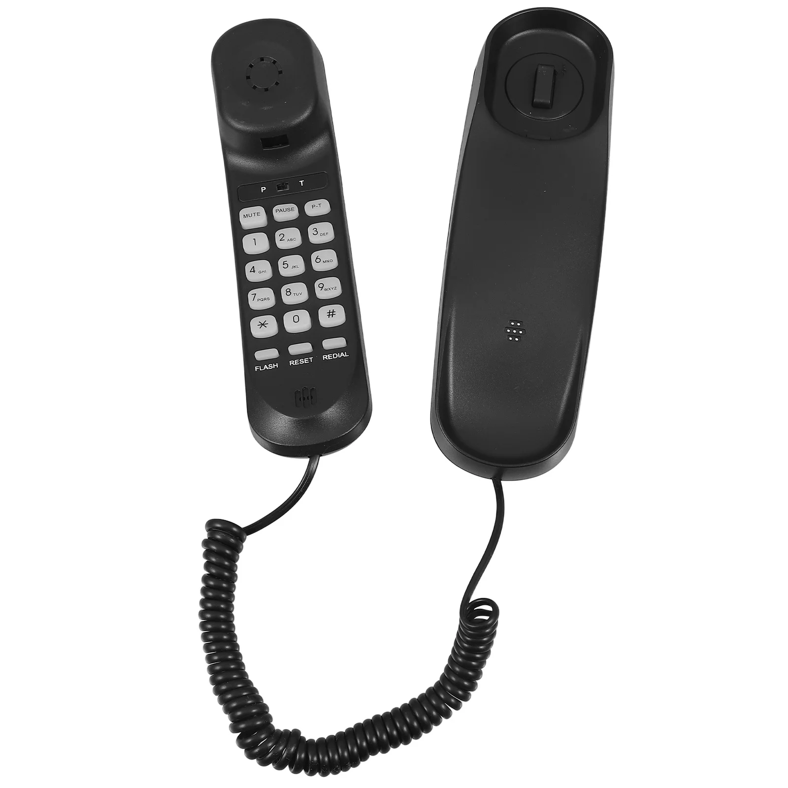 Wall Mounted Corded Telephone Black for Home Hotel Office Desk Wall Phone Wall-Mounted Telephone Portable Mini Phone