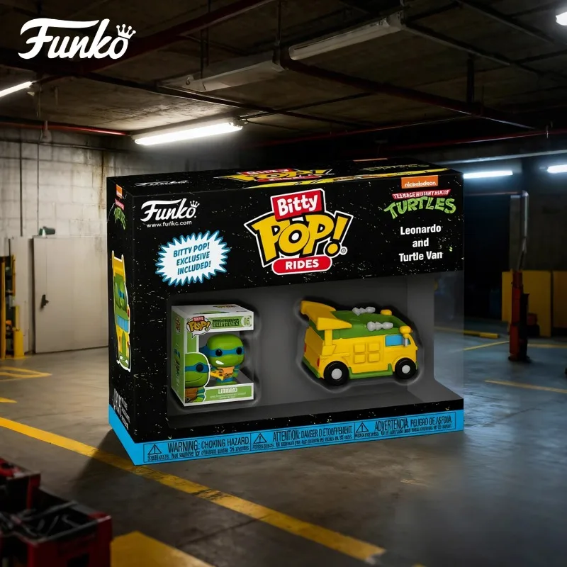

FUNKO POP 《Черепашки ниндзя: Леонардо с черепахой Ван》Настольный орнамент, модель игрушки, Коллекционная модель