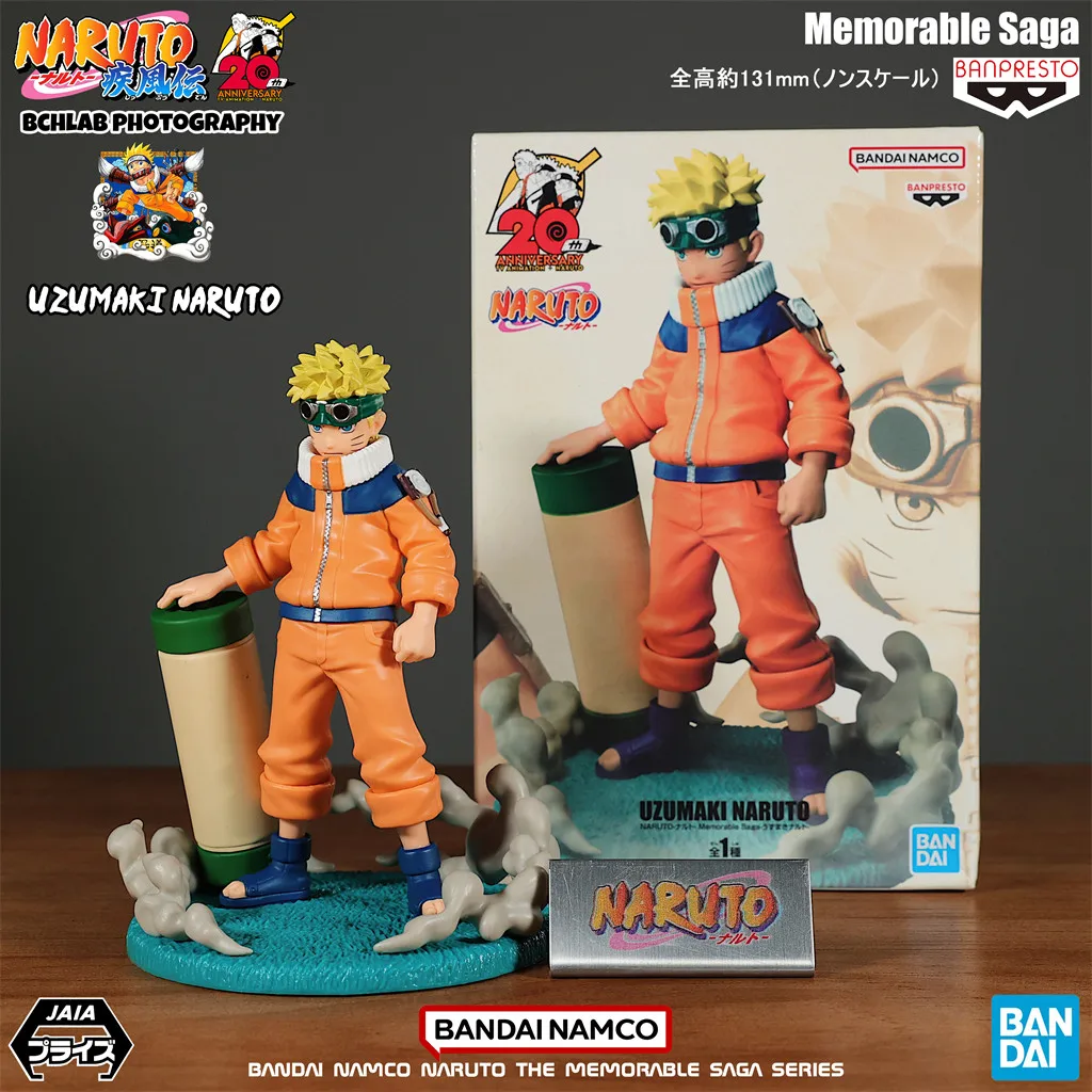 Bandai Anime Naruto Memorable Saga Uzumaki Naruto Action Figure 120mm Collectible Pvc Model Desktop Decoration Gift For Men Toys
