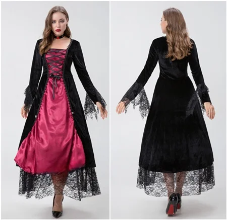 

Count Bat Costume loween Women's Snow White Skirt Performance Clothing Bathtub Cover up Ladies' Dr