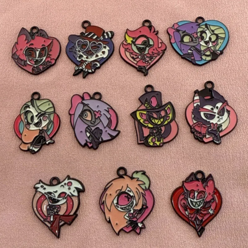 11-teiliges Cartoon-Anime-Anhänger-Set aus Legierung mit Emaille, DIY-Zubehör für Taschen, Handyketten, Armbänder und Halsketten