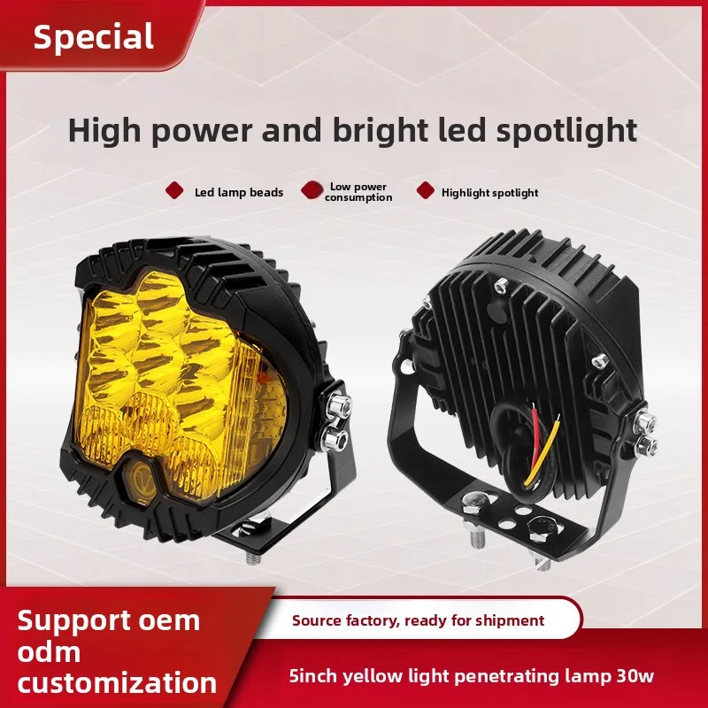 LED Off Road Work Light Bar, 5 7 9 Inch Spot Beam Driving Lamp for Truck SUV ATV Motorcycle, Aluminum Housing 6000K White Amber