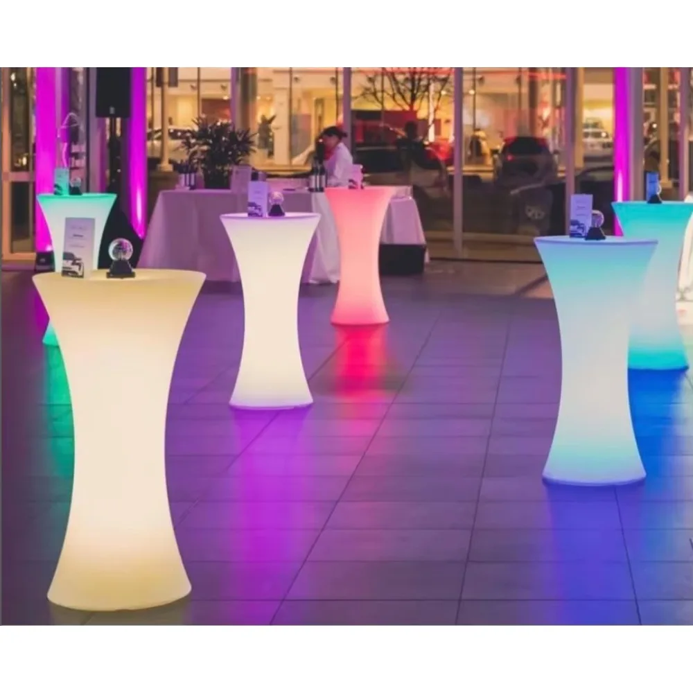 Wholesale LED High Bar Tables Cordless Led Light Up Party Furniture Party Rental Tables High Cocktail Table With Light Decor
