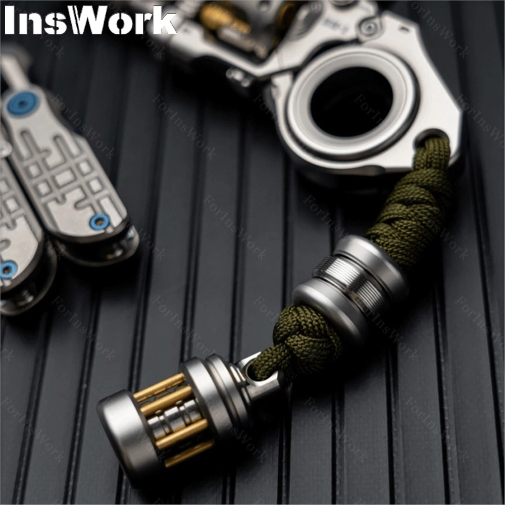 WANWU EDC DRUMS Knife Beads Fingertip Gyro Revolve Pendant Lanyard Clasp Bag Pendant Anxiety Toys
