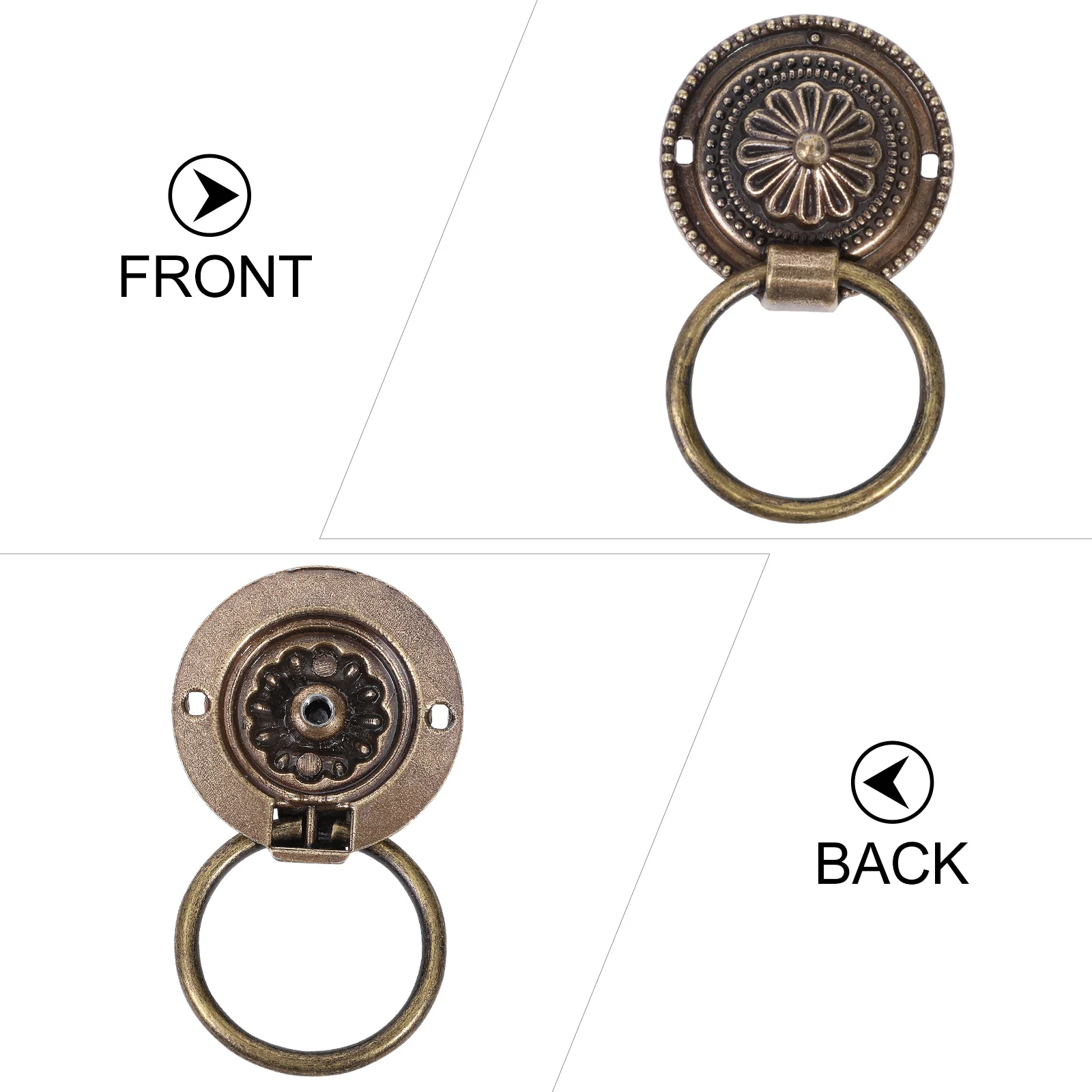 4 قطعة مقبض درج خمر مقبض كابينة الرجعية سبائك الزنك الأثاث سحب للمنزل ديكور درج استبدال خزانة