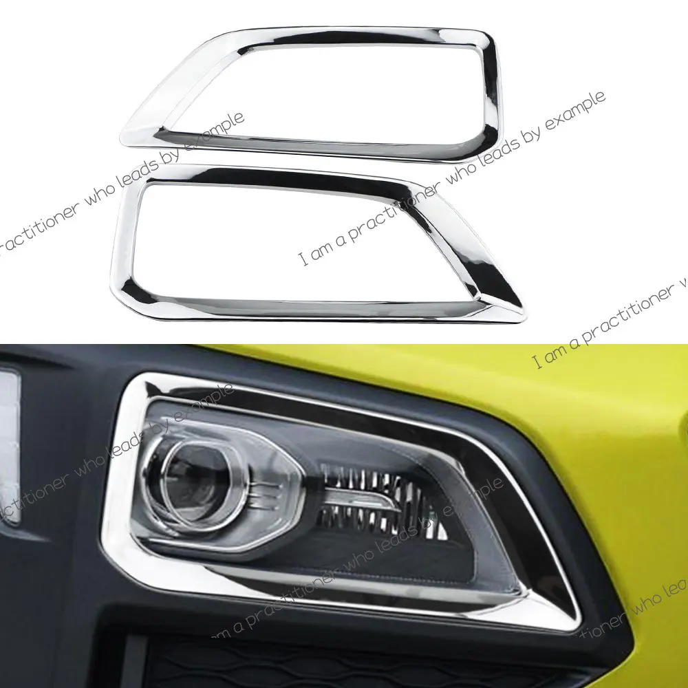 

Для Hyundai Kona Encino Kauai SUV 2017 2018 2019 2020 хромированная передняя противотуманная фара автомобиля, накладка на противотуманную фару, рамка, аксессуары