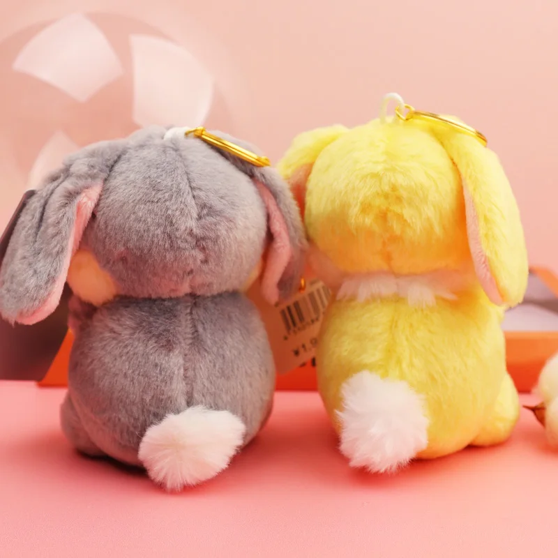 14cm kawaii disney bambi thumper e miss coelho chaveiro com brinquedo de pelúcia adorável coelho crianças plushie chaveiro anime pingente meninas