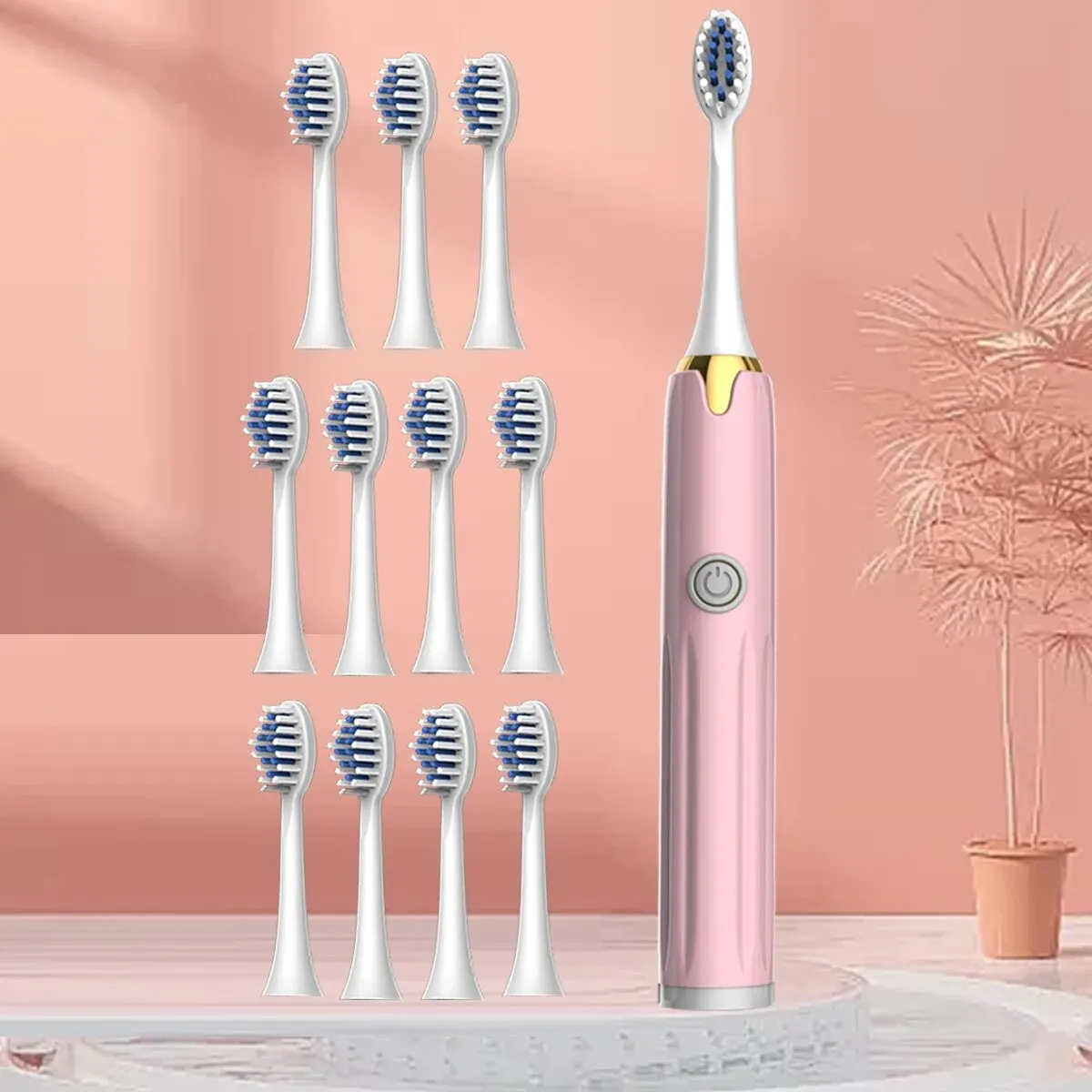 B1 Adult Electric Toothbrush Smart Brushing IPX7 Waterproof Replaceable Brush Head (Batteries Not Included)