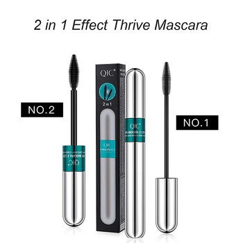 Double In-one Mascara Silk Fiber Mascara Waterproof Mascara for Eyelash Extension Black…