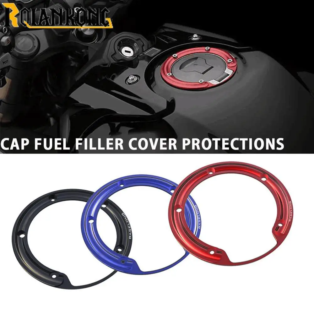 

For Honda CB 125 250 300 400/X 500 650 1000 1100 CB125R CB1100 DCT Motorcycle Fuel Tank Filler Trim Ring Cap Protection Cover