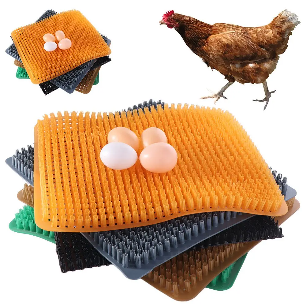 Plastic Hen Nest Box Pads Rectangular Cuttable Chicken Bedding Mats Waterproof Reusable Chicken Cooping Mat Prevents Cracked Egg