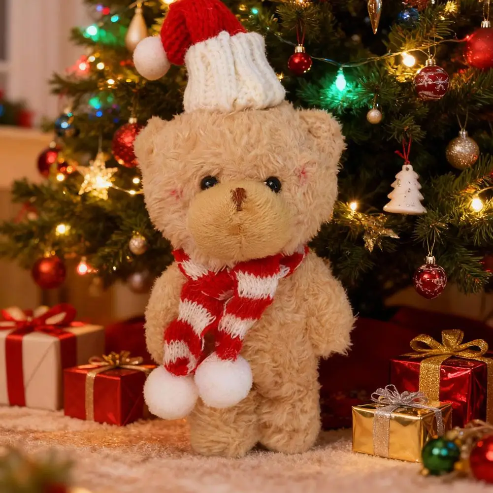 12cm Cute Blush Teddy Bear Plush Toys Cartoon Rabbit Bunny Animal Plush Stuffed Dolls Keychain Pendant Mini Christmas Bear Doll