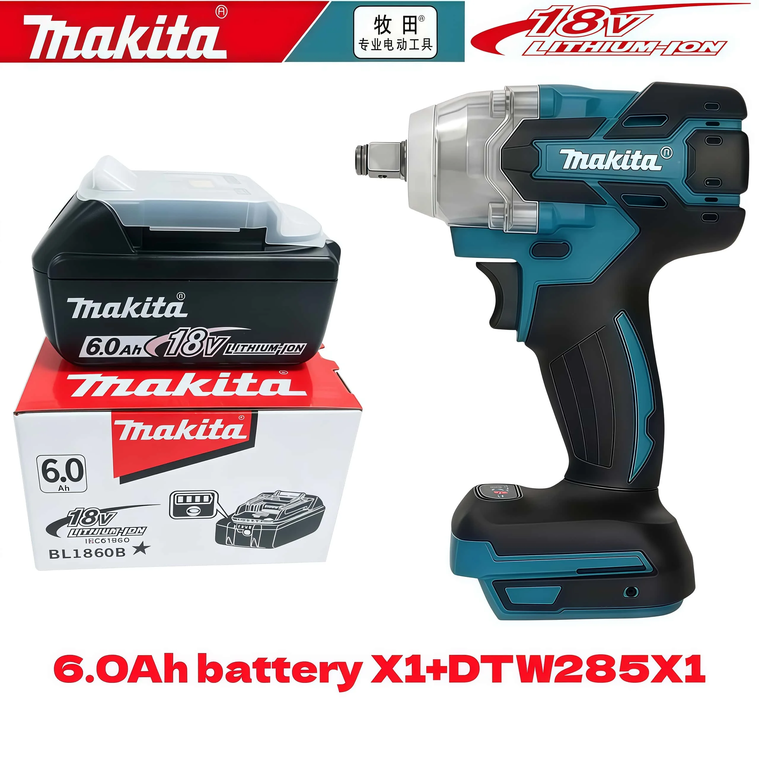 Genuine 6AH Makita BL1860B 6Ah Battery Power Tools Li-ion Replacement LXT BL1850 BL1840 for 18V Screwdriver with BMS 18V Battery image 3