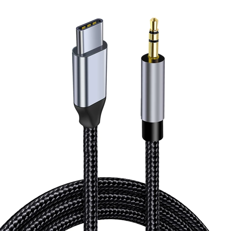 Câble de Type C à 3.5mm Aux, câble Audio pour écouteurs de voiture, convertisseur USB C, Jack, haut-parleur, pour Samsung Xiaomi Redmi