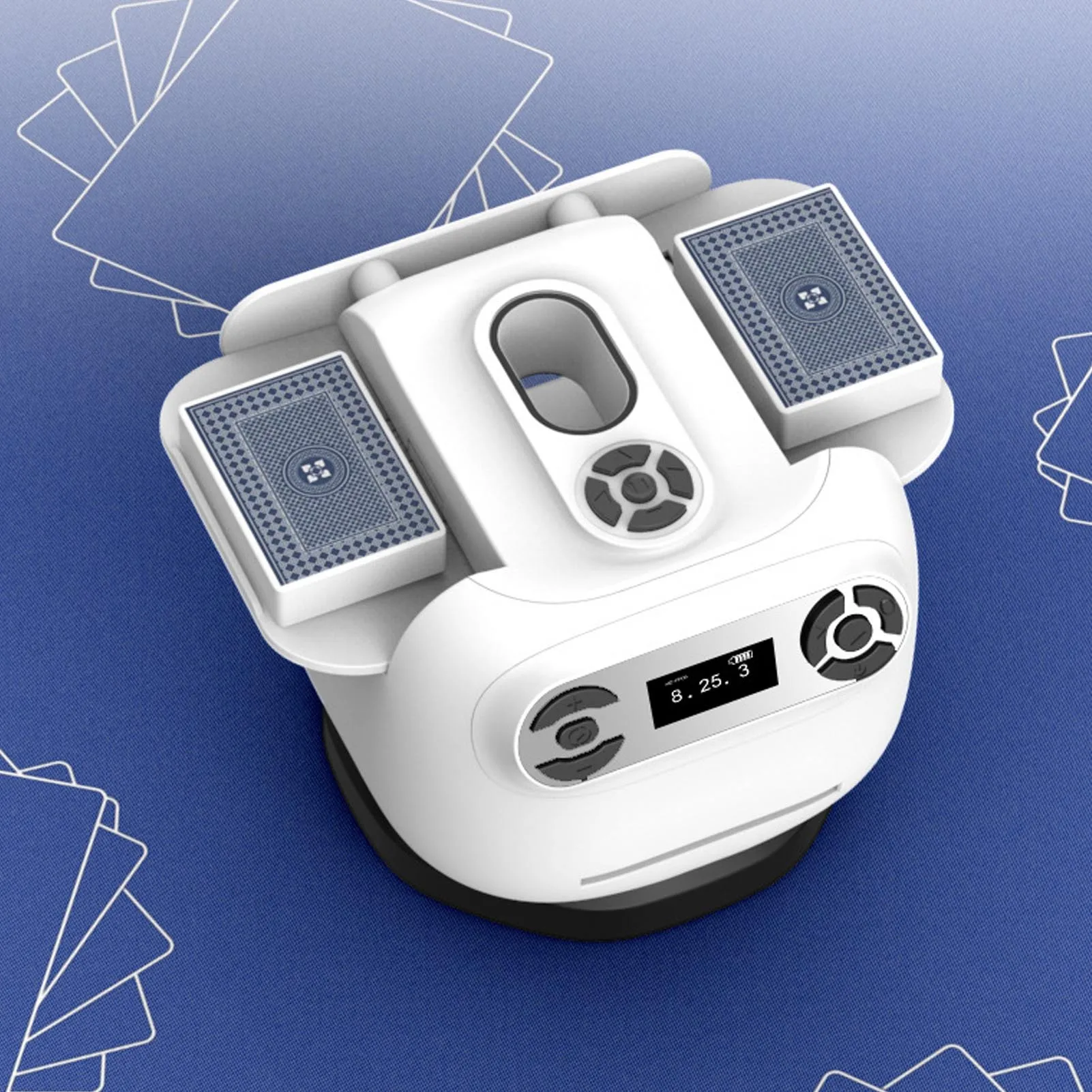 Processador de embaralhador de cartas automático, batedeira de cartas de jogo operada por bateria recarregável