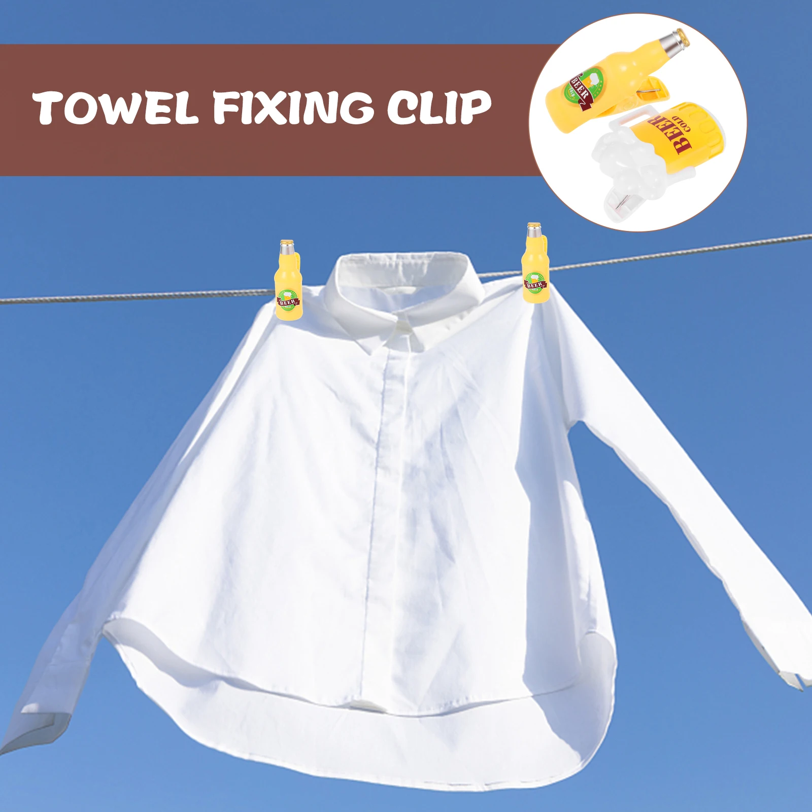 

1 set Towel Clips Wind-Proof Clothes Clamps ABS Material Non-Slip for Beach Chairs Pool Accessories Cartoon Holders Lightweight