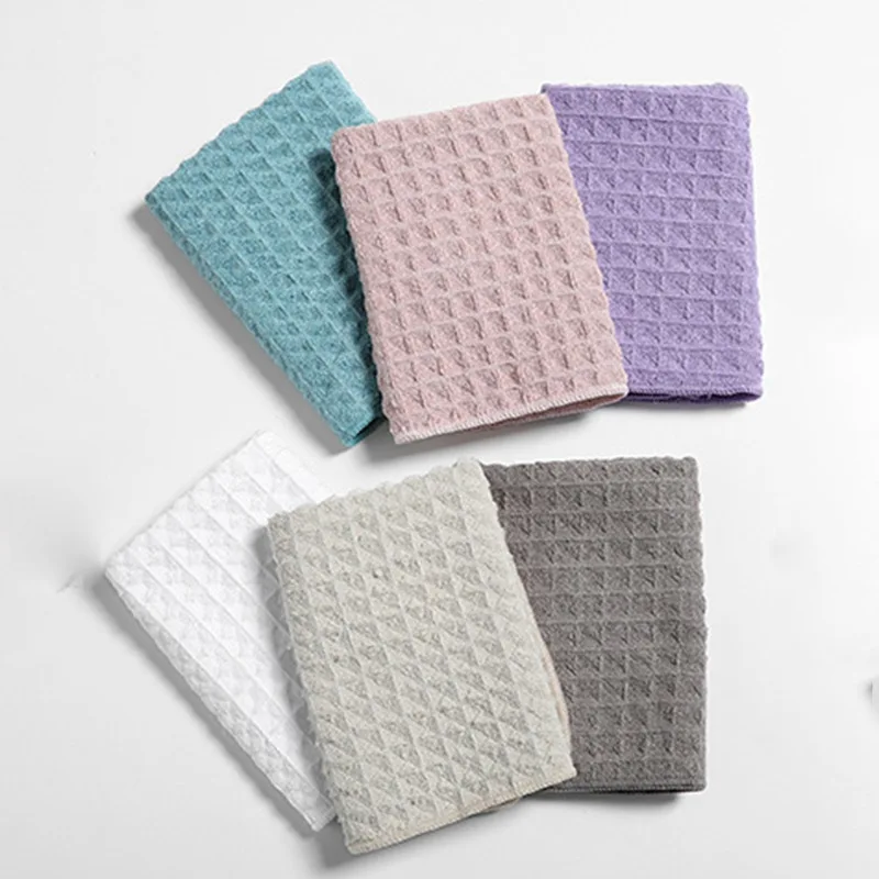 

30x30cm Square Towel Small Waffle Hand Towels Soft and Absorbent Bath Towel Face Towels Kindergarten Square Children's Face Towe