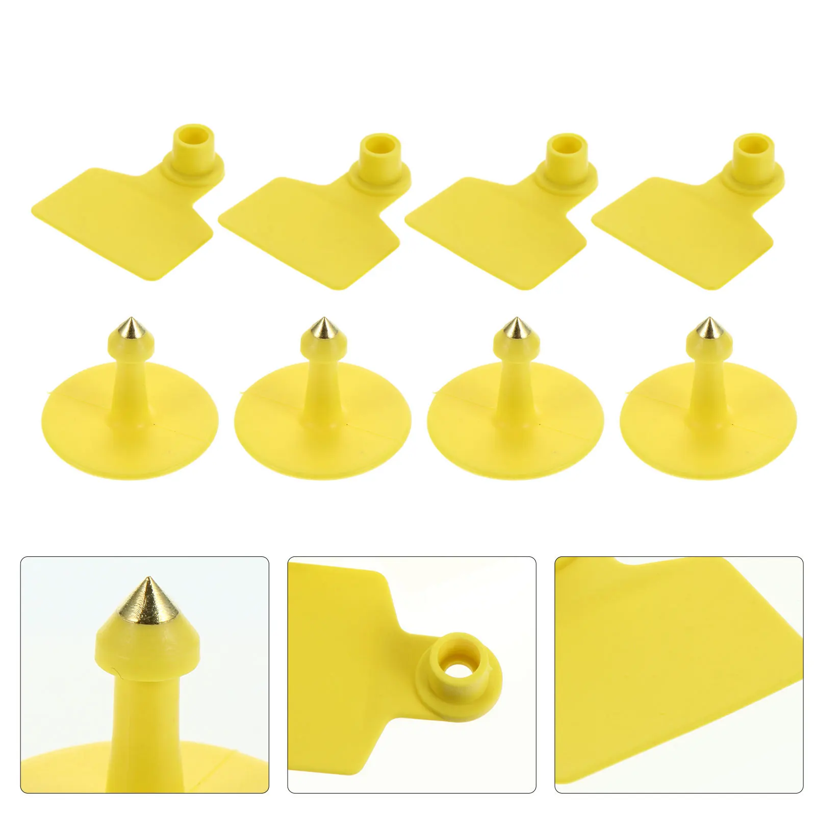 

100Pcs Tpu Livestock Ear Tags Copper Head Studs Durable Non Fading Suitable Pigs Cows Goats Rabbits Easy Carry