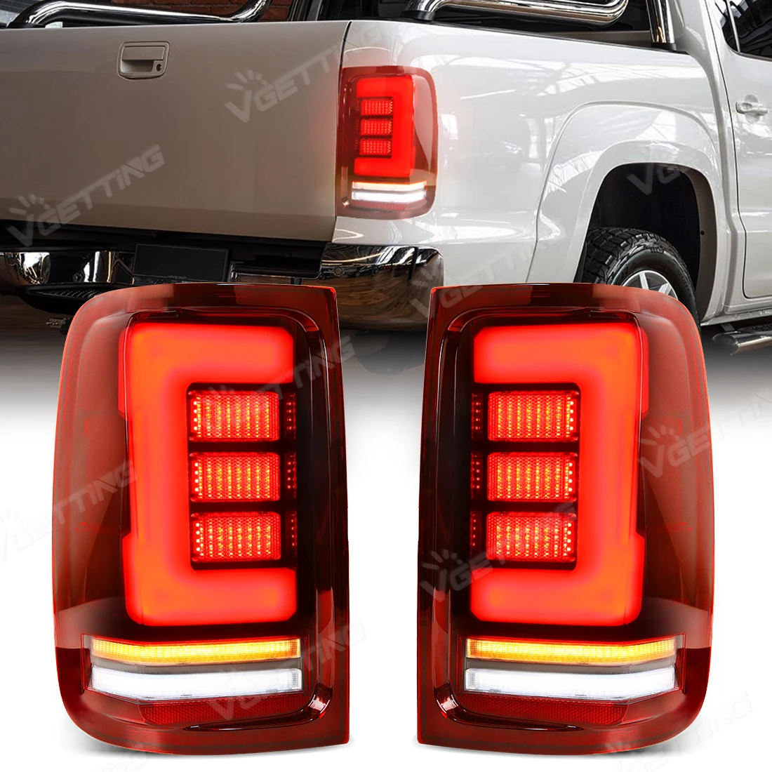 Car TailLight Assembly For VW Volkswagen Amarok V6 2008-2022 Turn Signal Lamp Rear Stop Parking Brake Reverse Lamp Accessories