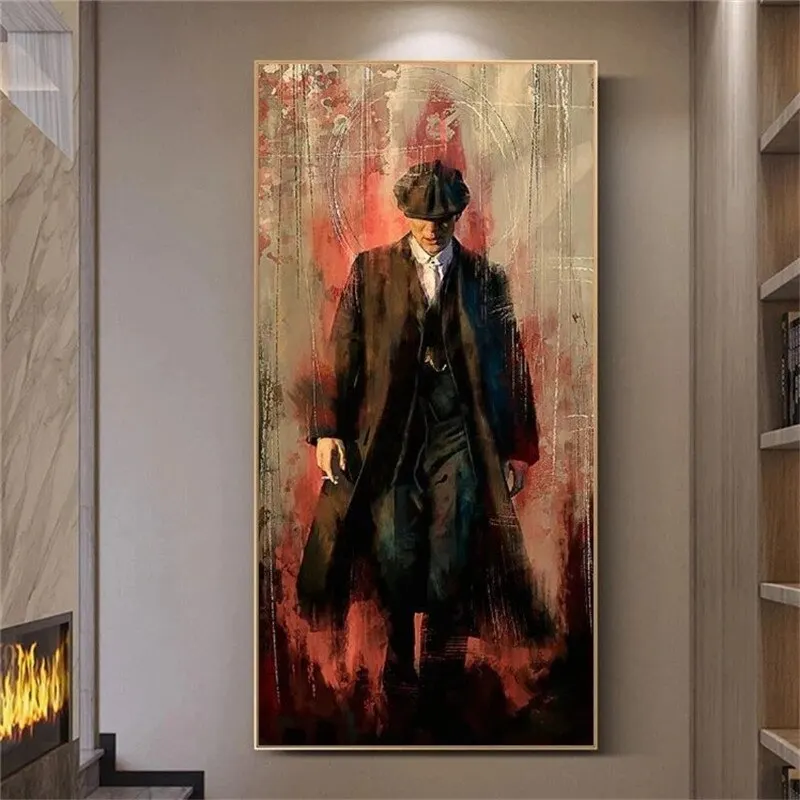 

Яркие граффити, художественные картины на холсте, плакаты, классический фильм, ТВ серия, Настенный декор, Настенный декор, современные принты фигур для дома