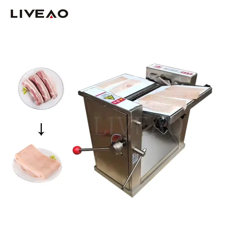 

Fresh Pork Pig Skin Remover Removing Peeling Machine Pork Rind Peeler