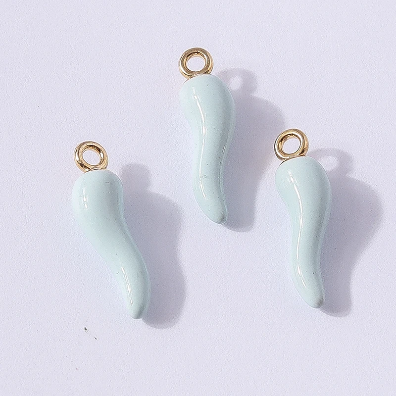 10 Stück 5x19mm süße Bonbonfarben Harz Lebensmittel Pfeffer Chili Charms Anhänger für Schmuckherstellung Tropfen Ohrringe Halsketten DIY Handwerk Geschenk – Detail 10