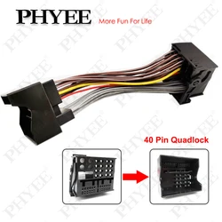 40 Pin Quadlock เชื่อมต่อ Plug Play สายไฟสำหรับ BMW Citroen Ford Mercedes Peugeot VW ออดี้ที่นั่ง Opel skoda