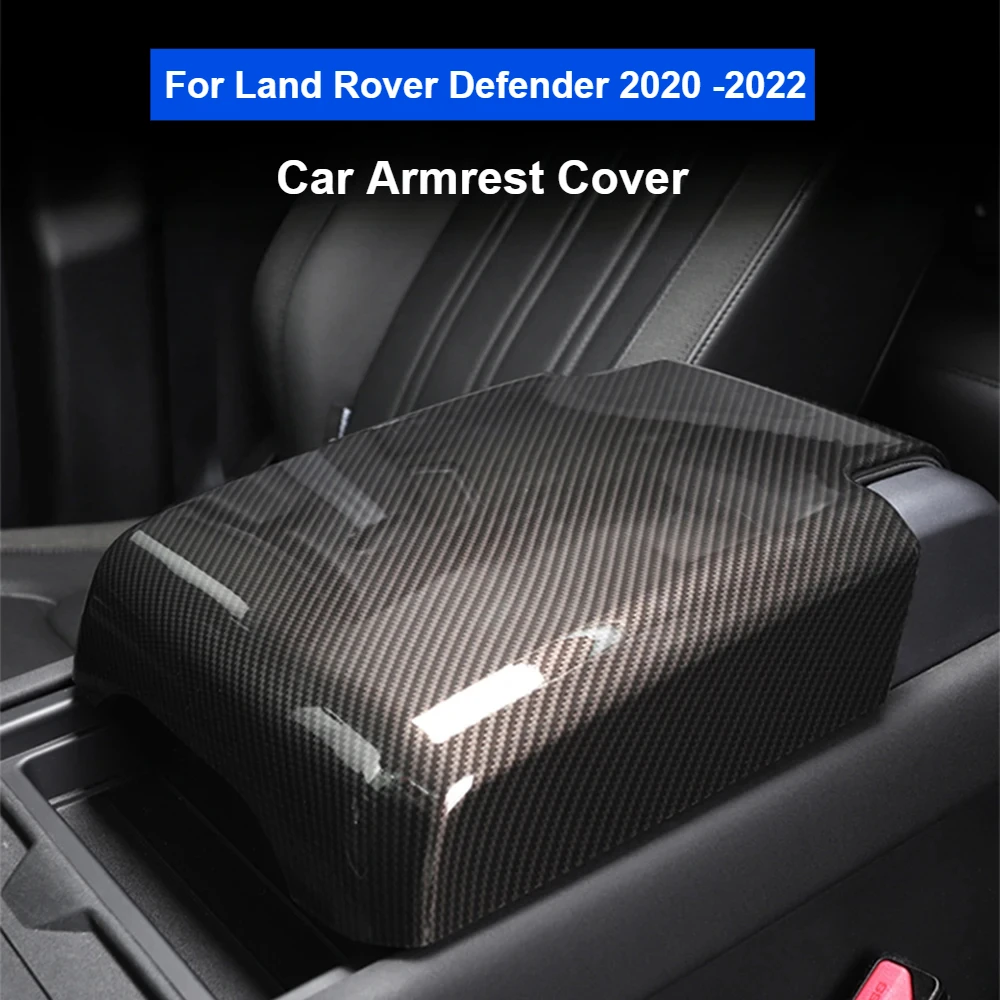 

For Land Rover Defender 2020 2021 2022 Defender 90 110 Car Armrest Box Storage Box Panel Cover Carbon Fiber Interior Accessories