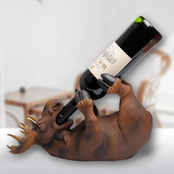 Resin Drunk Cat Wine Rack Cute Animal Deer Lovely Elk indoor Decoration Wapiti Modern Wine Holder Crafts house decor accessories