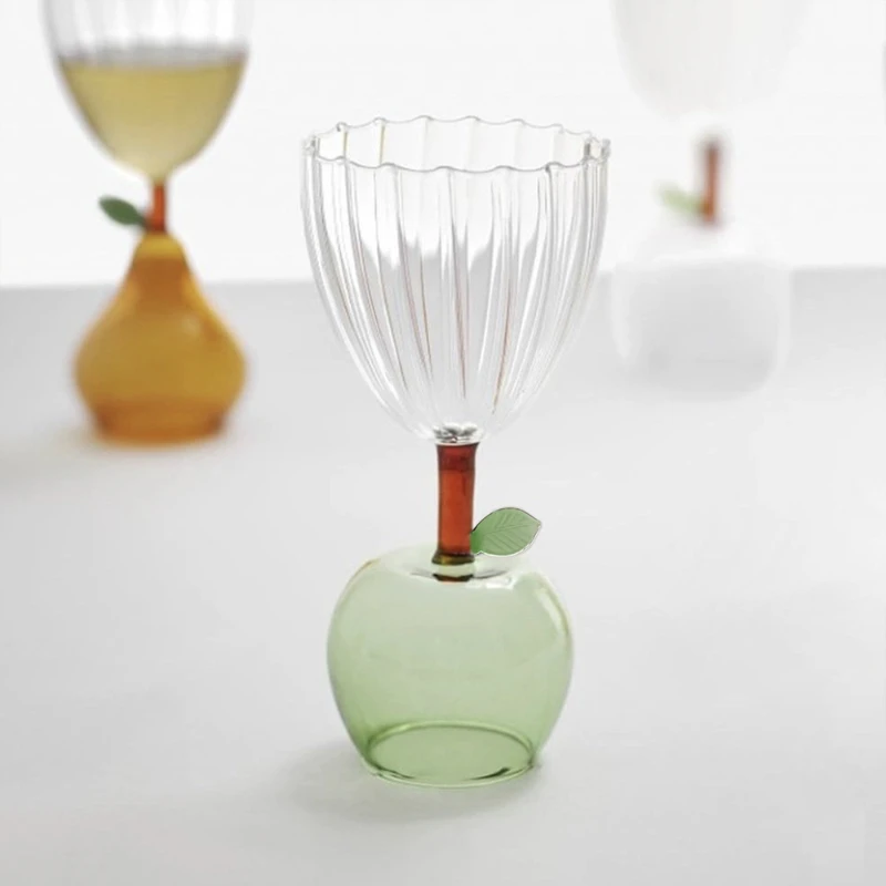 Fruit Series Creative Champagne Wine Glass Tall Cocktail Glass Glass Wine Glass Fruit Glass Drink Glass High Appearance Level