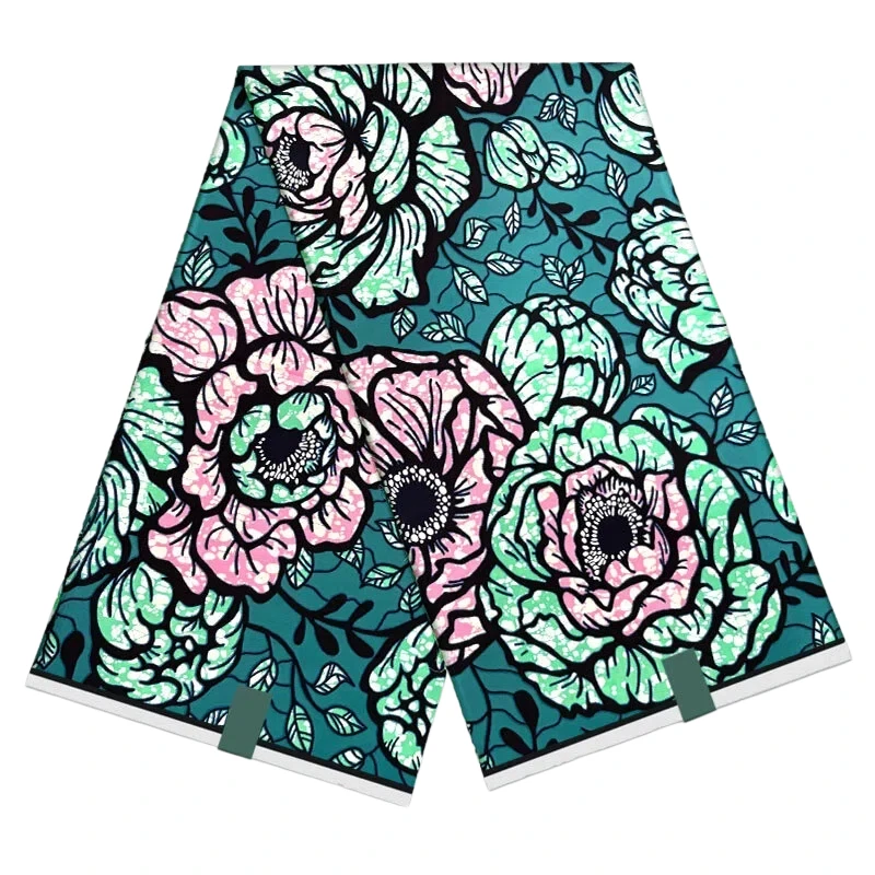 最新の2026年アフリカンワックスプリント生地、ガーナスタイルアンカラワックスティシュパニュデザイン、スーパーバティックナイジェリアワックス生地、ウェディング用