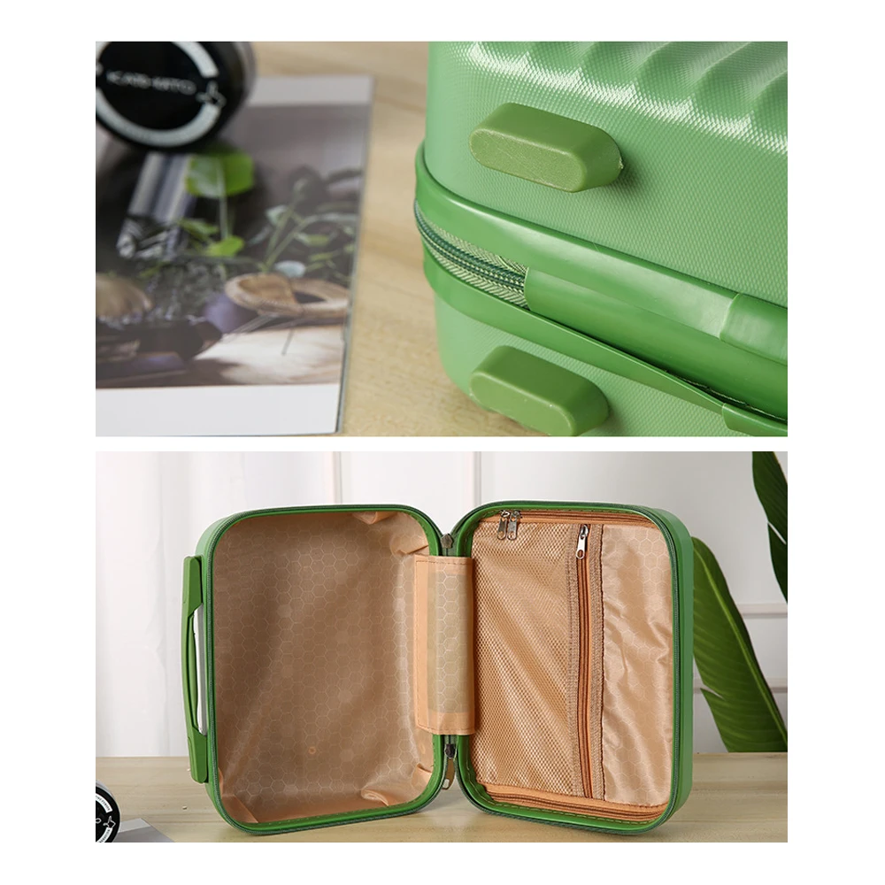 Cute Suitcase Waterproof Explosion-proof Lady Travel Handbags Women's Makeup Bag Size:30-14-22cm