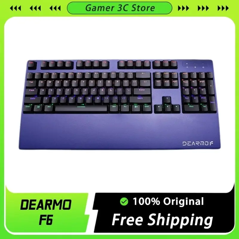 

Dearmo F6 Gamer Mechanical Keyboard Wired Keyboard Waterproof Rgb Backlit Abs E-Sports Keyboard Hot Swap Gaming Keyboards Gifts