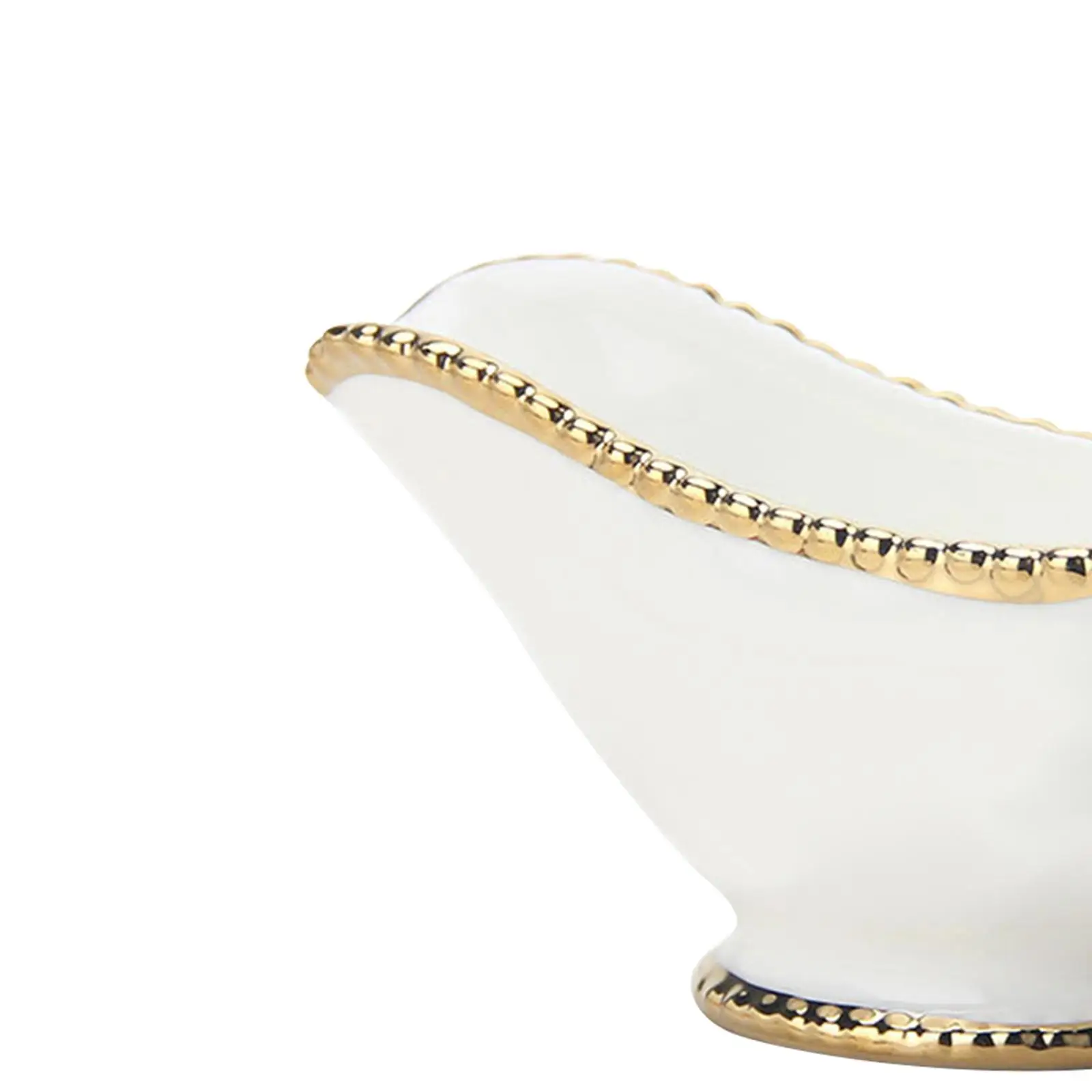 Ceramic Gravy Boat Gravy Jug Dipping Bowl Tool with Smooth Handle Sauce Boat Container Syrup Jar for Beef Tomato Sauce Decor