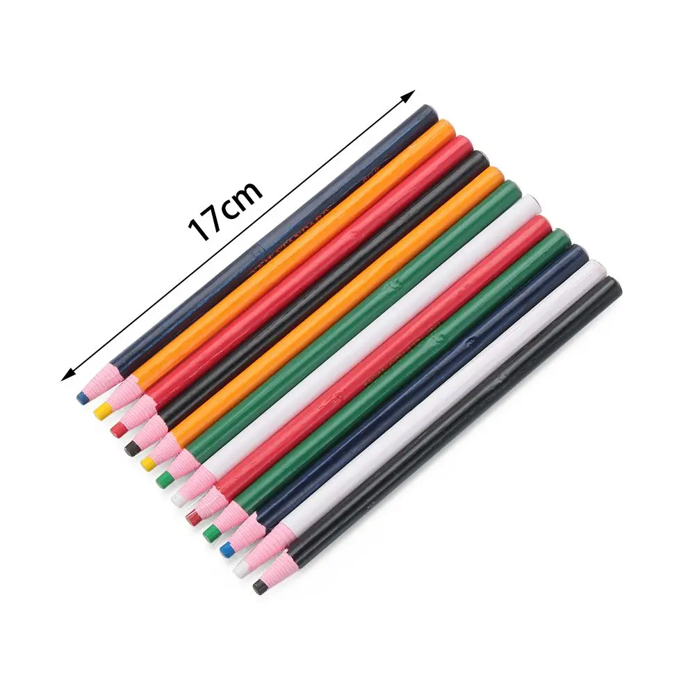 12PCS Tailor Garment Pencil Cut-free Erasable Marker Pen Craft Dressmaker Fabric Sewing Chalk Patchwork Sewing Accessories