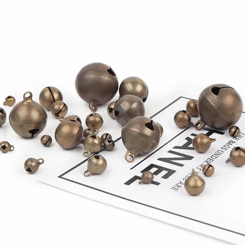 5/10/20/50 PCS 6/8/10/12/14/16/18/20/25mm Copper Jingle Bells Small Loose Beads For Merry Christmas Decor DIY Crafts Accessories