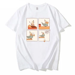 Summer Funny Men's oversized Tshirt COCKATIEL COMIC print Plus Size T-Shirt Casual Streetwear big tall Top Tee Male