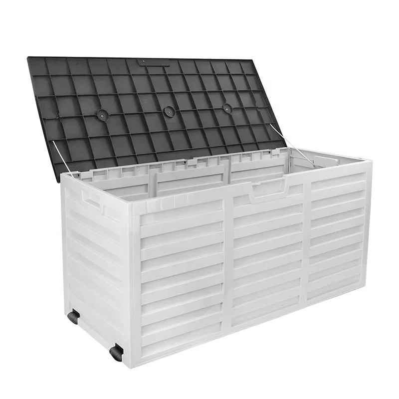 Outdoor Garden Storage Box Lockable Plastic Garden Storage Box Plastic Kids Toy Tool Storage Patio