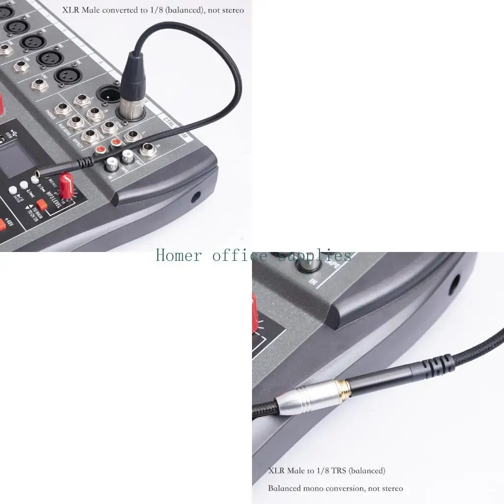 

K43B Кабель XLR с разъемом XLR на разъем 1/8, гнездо 3,5 мм, аудиокабель XLR с разъемом TRS, кабель ПВХ, 30 см
