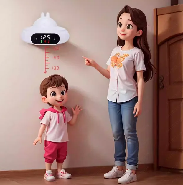 Accurate Digital Height Measure Tool for Kids, Wall-Mounted Stadiometer with Growth Tracker, Safe Non-Marking