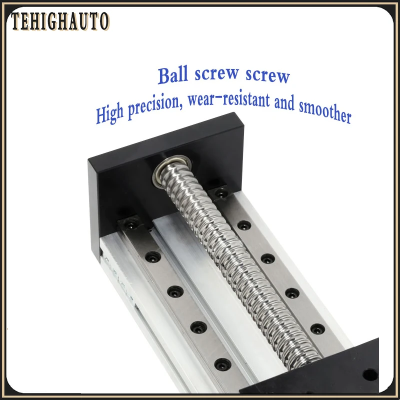 Carril guía lineal cuadrado doble de etapa de movimiento, 4 Uds., deslizadores, tornillo de bola SFU 1204/1605/1610, Motor paso a paso Nema 23, carrera de 100-500mm