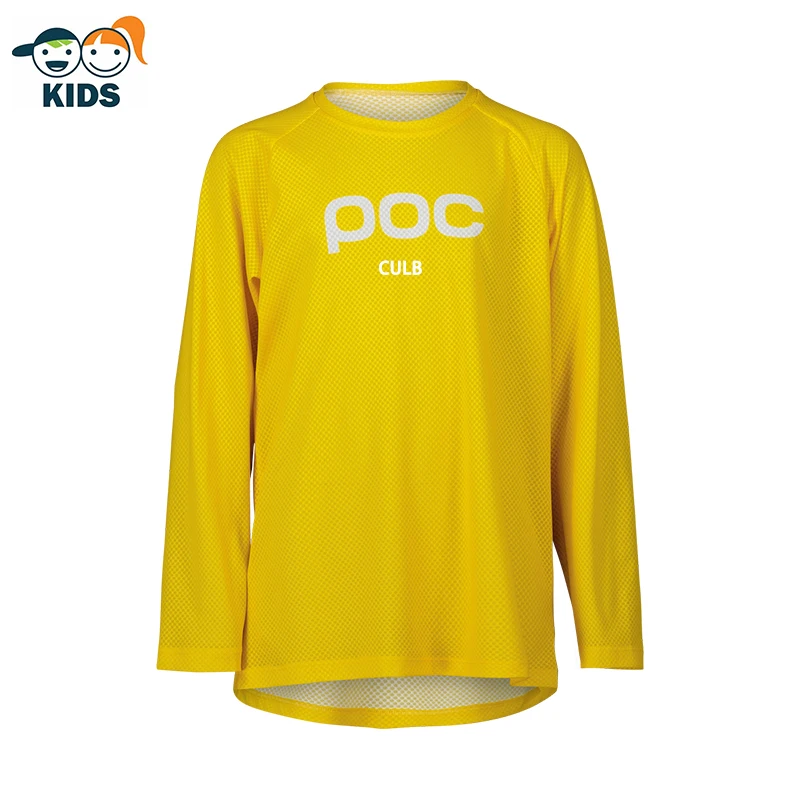 2024 new summer CULB POC children\'s quick drying and breathable road and mountain cycling off-road motorcycle round neck shirt