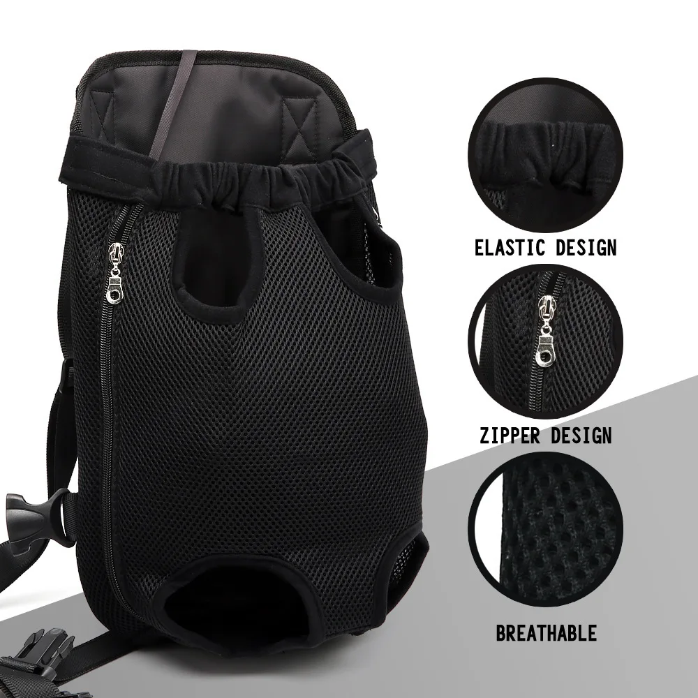 New Black Mesh Pet Dog Legs Out Front Carrier/Bag Dog Backpack Carrier Drop Shipping  Outdoor Puppy Shoulder Bag