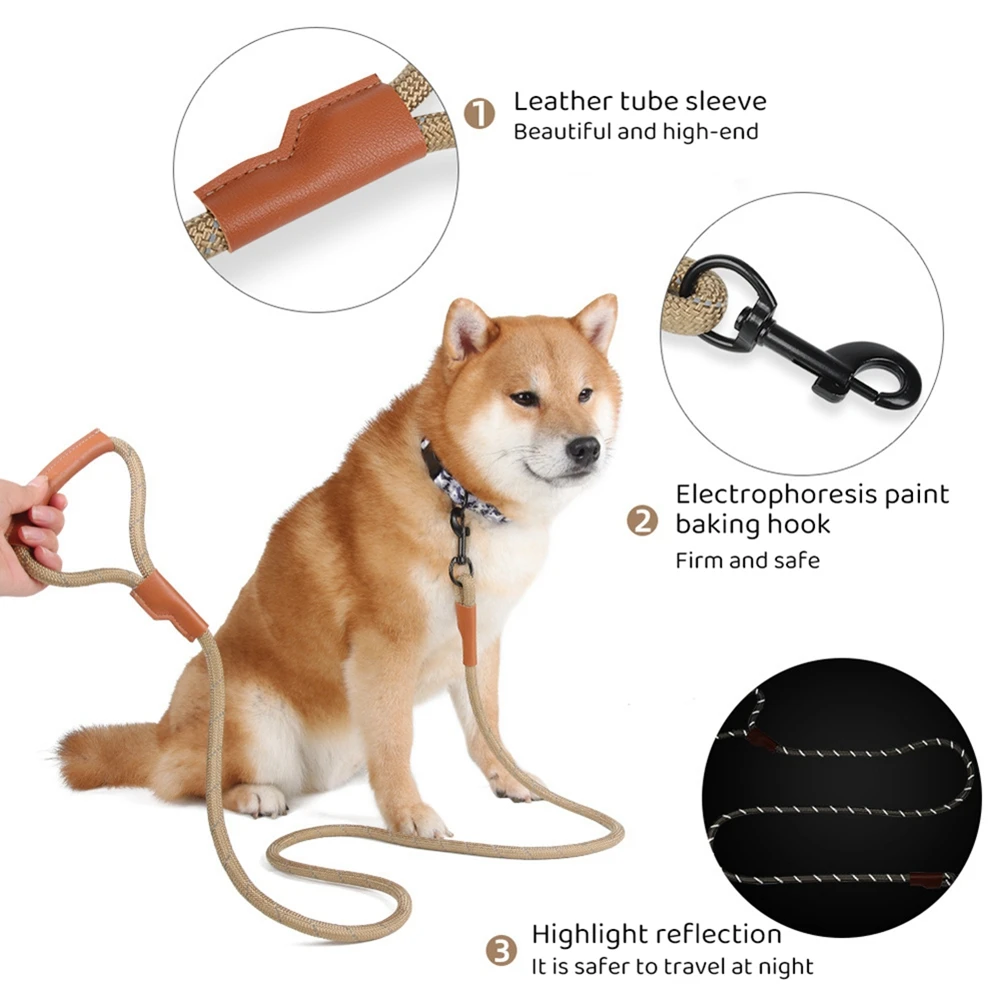 150cm Dog Leash Nylon Pet Leashes Reflective Dog Leash For Medium Small Large Dog Leashes Ropes Pet Accessories