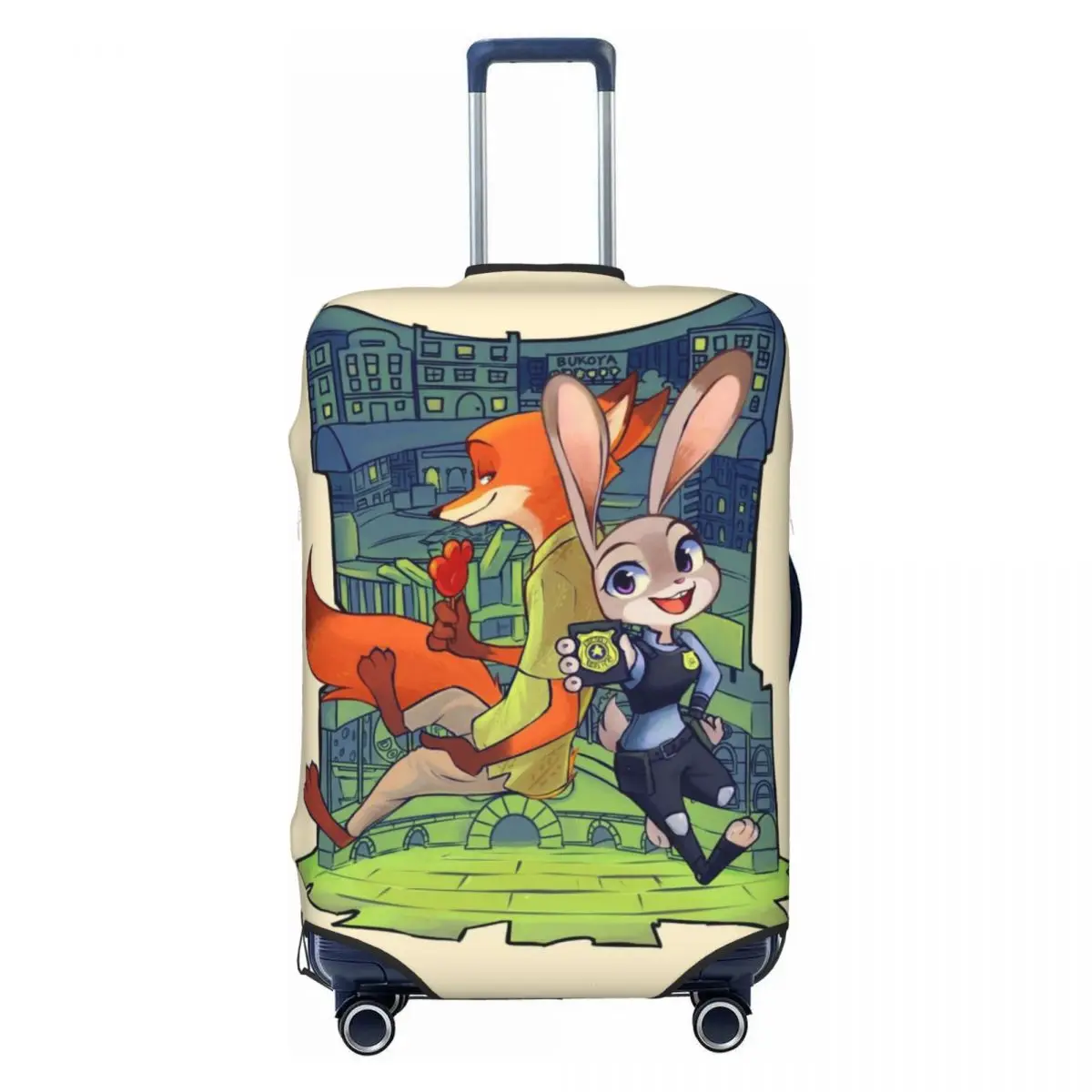 

Custom Zootopia Movie Travel Luggage Cover Elastic Suitcase Cover Protector Fit 18-32 Inch